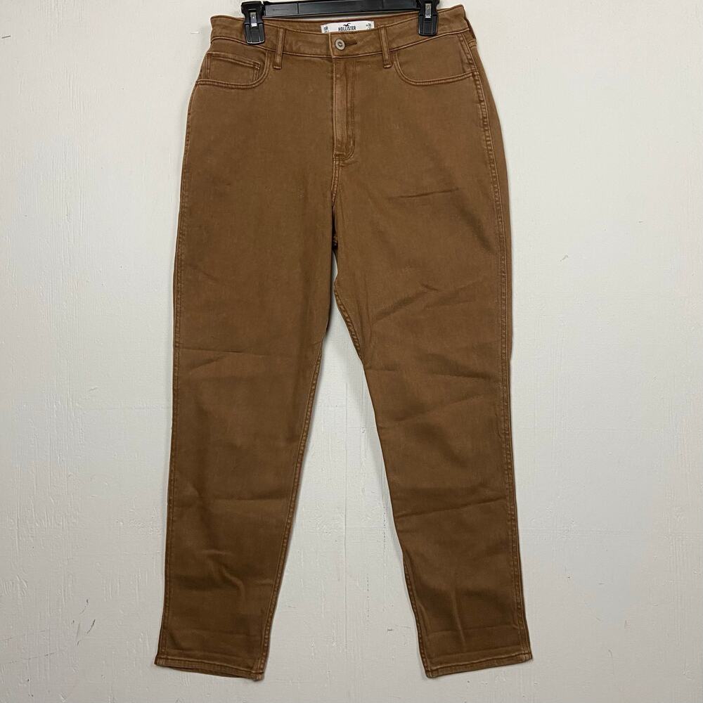 Hollister Women's Brown Curvy High Rise Mom Jeans W 30